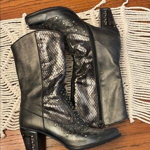 Stuart Weitzman Leather Boots with Studded Details